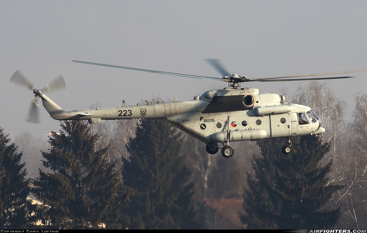 Croatia - Air Force Mil Mi-171Sh 223 at Zagreb - Lucko (LDZL), Croatia