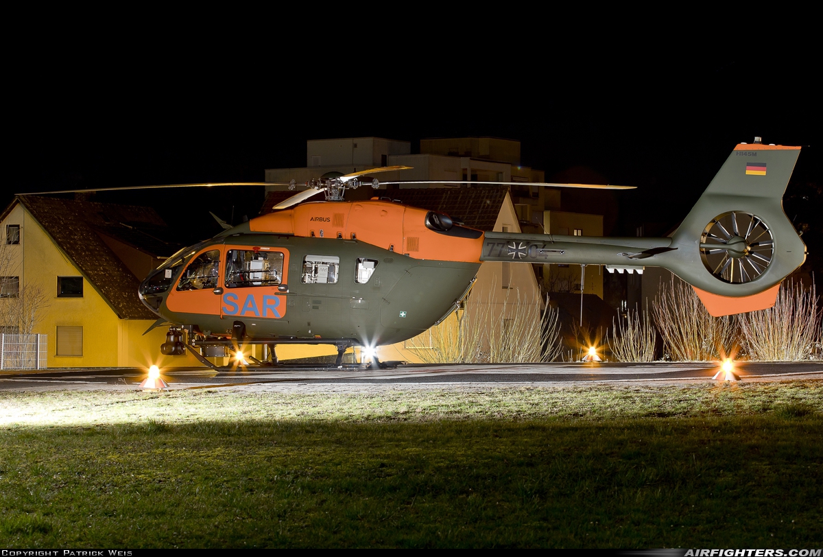 Germany - Army Eurocopter EC-645T2 77+04 at Bad Mergentheim - Caritas Krankenhaus, Germany