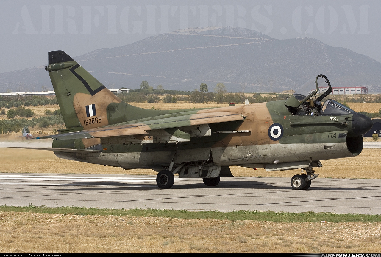 Greece - Air Force LTV Aerospace A-7E Corsair II 160865 at Tanagra (LGTG), Greece