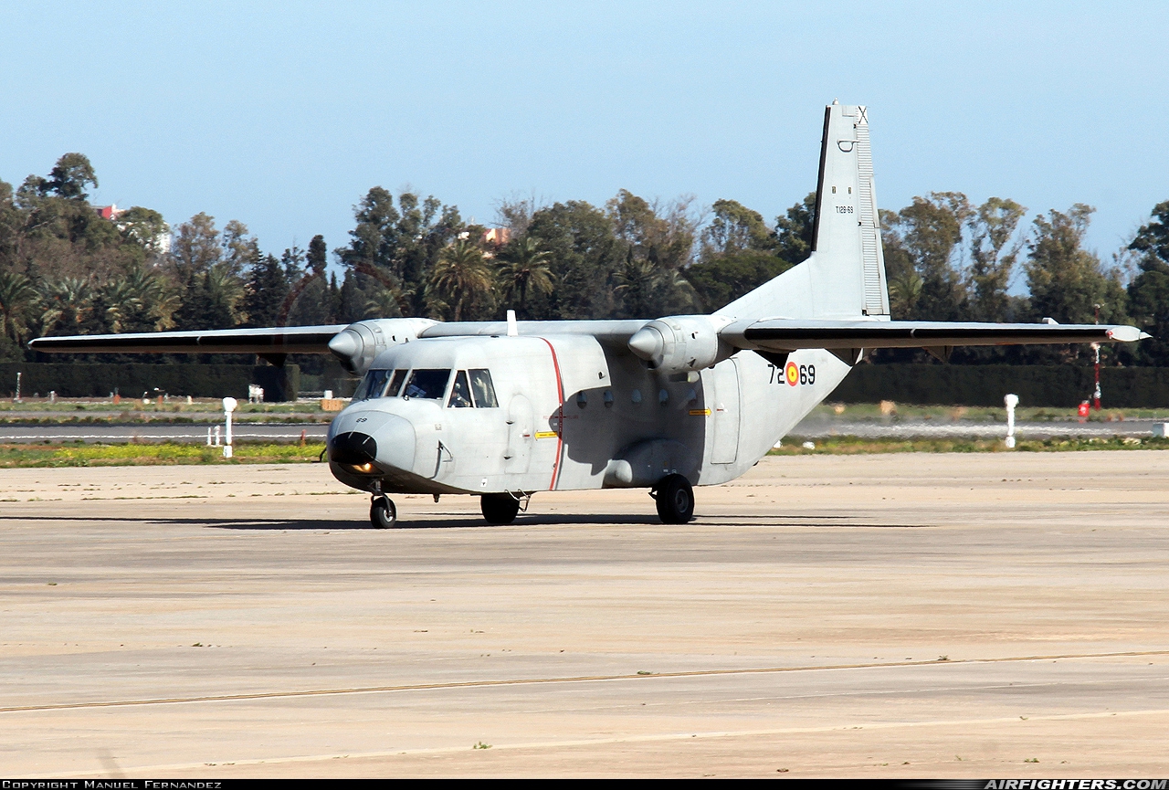 Spain - Air Force CASA C-212-100 Aviocar T.12B-69 at Malaga (AGP / LEMG), Spain