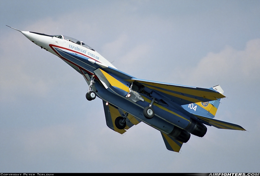 Ukraine - Air Force Mikoyan-Gurevich MiG-29UB (9.51)  at Fairford (FFD / EGVA), UK