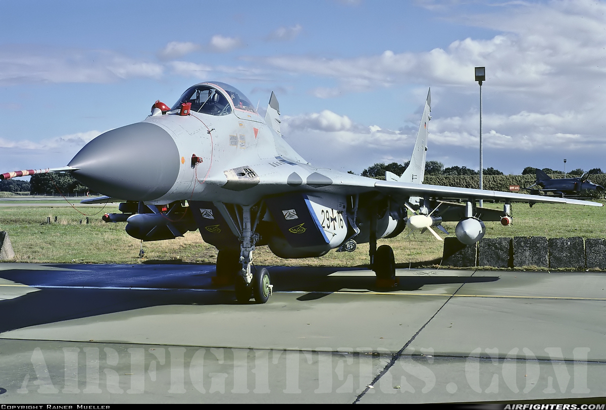 Germany - Air Force Mikoyan-Gurevich MiG-29G (9.12A) 29+16 at Hopsten (Rheine -) (ETNP), Germany