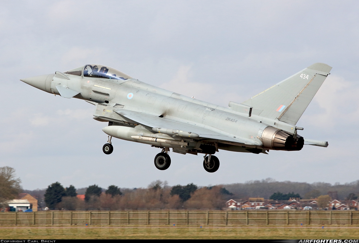 UK - Air Force Eurofighter Typhoon FGR4 ZK434 at Coningsby (EGXC), UK