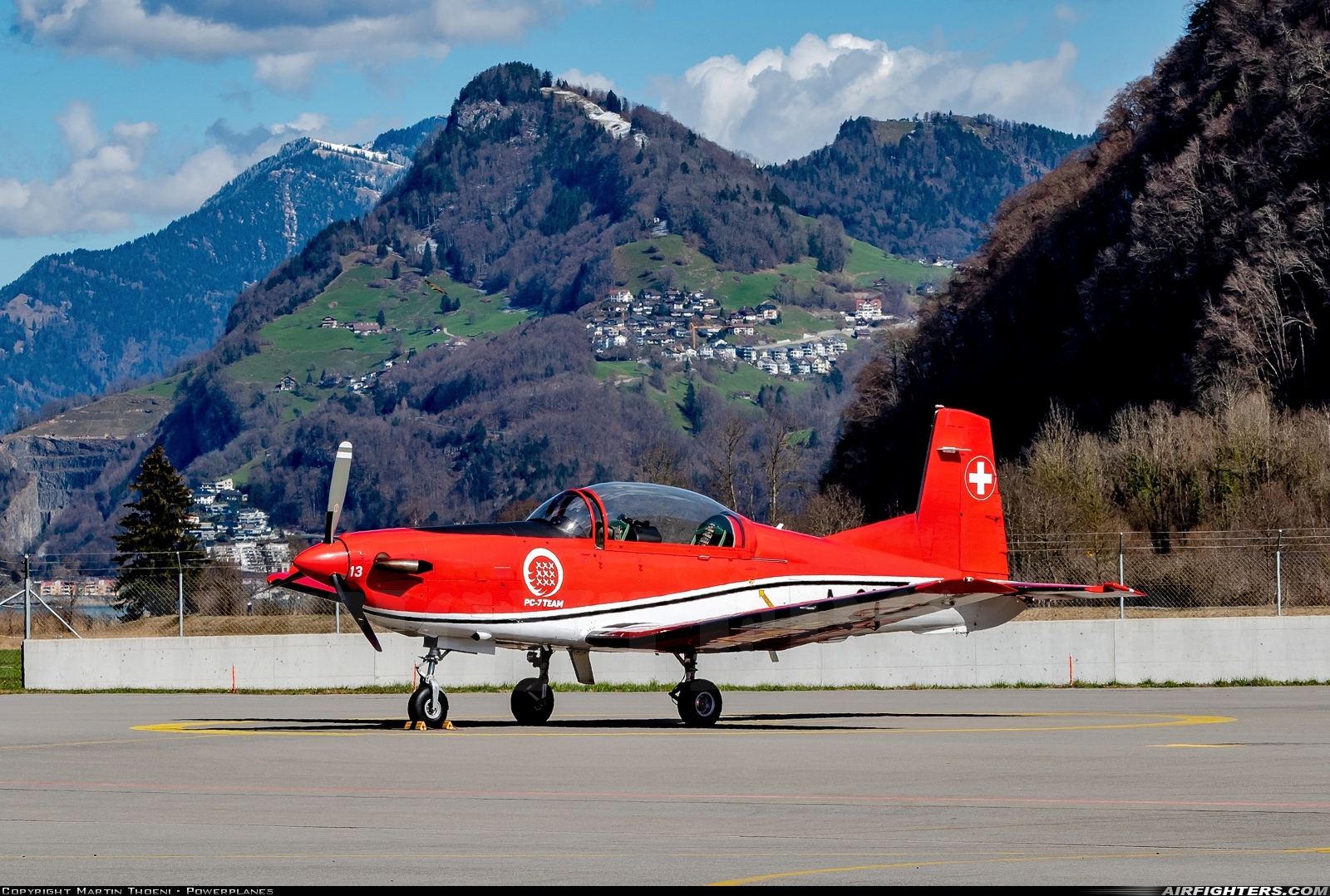 Switzerland - Air Force Pilatus NCPC-7 Turbo Trainer A-913 at Alpnach (LSMA), Switzerland
