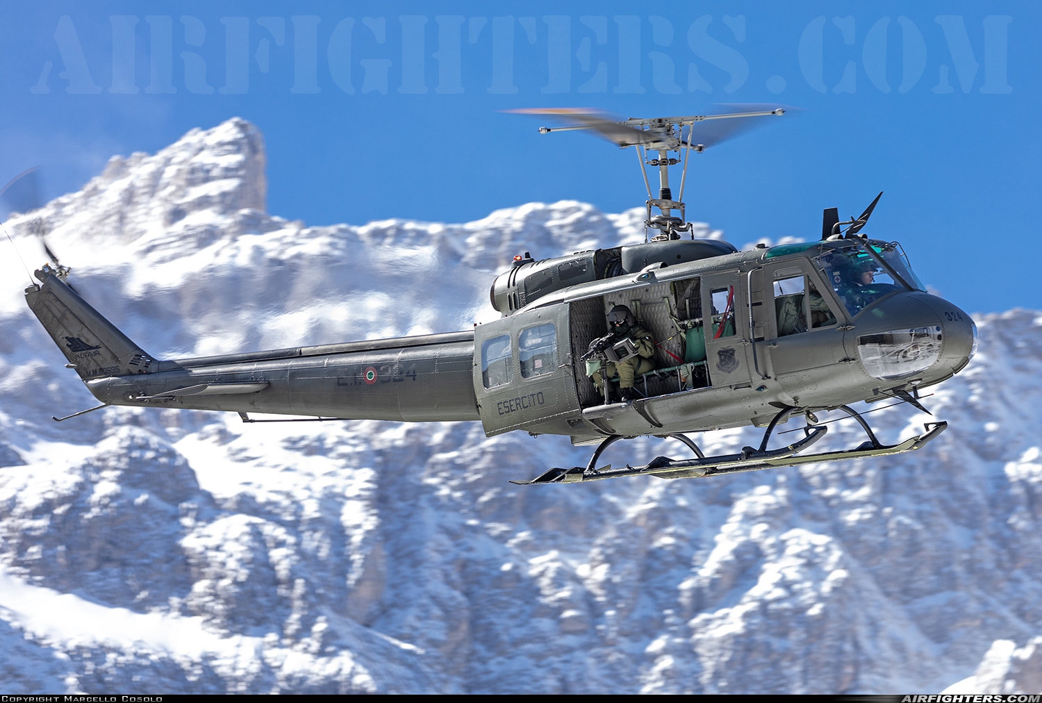 Italy - Army Agusta-Bell AB-205A-1 MM80695 at Off-Airport - Dolomiti, Italy