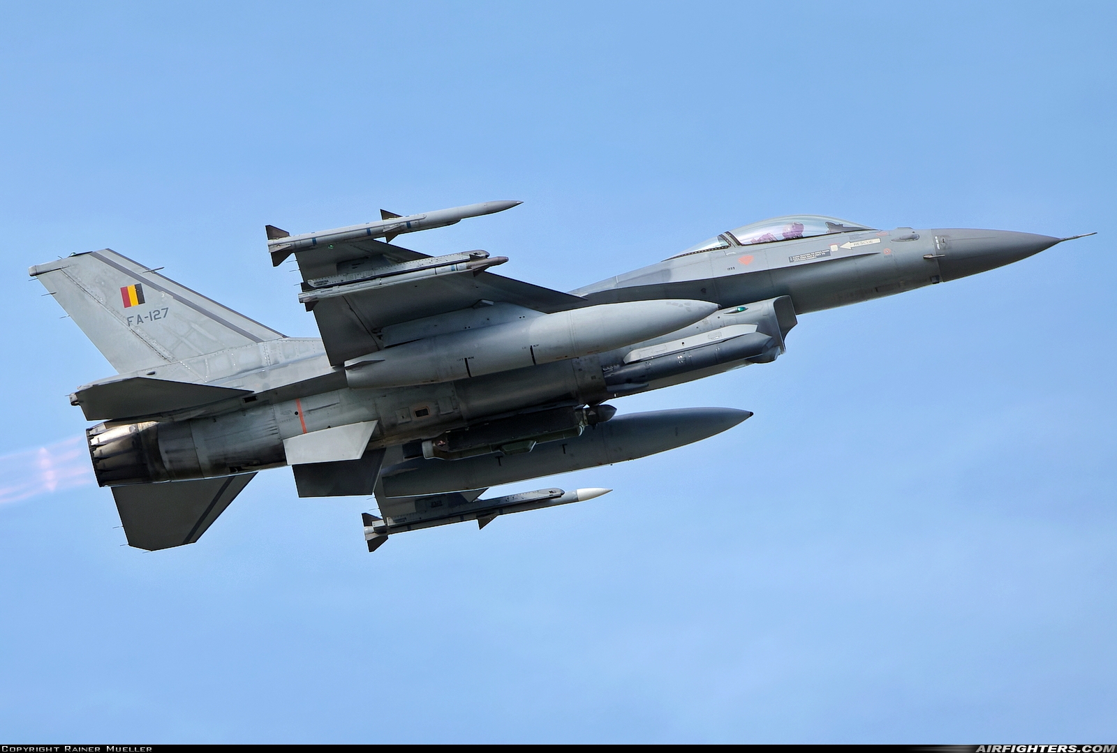 Belgium - Air Force General Dynamics F-16AM Fighting Falcon FA-127 at Waddington (WTN / EGXW), UK
