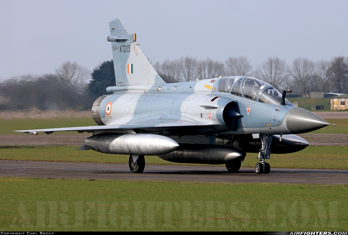 India - Air Force Dassault Mirage 2000TI KT213 at Waddington (WTN / EGXW), UK