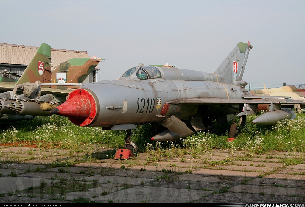 Slovakia - Air Force Mikoyan-Gurevich MiG-21MF 1210 at Kosice (KSC / LZKZ), Slovakia