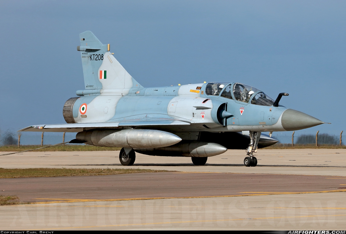 India - Air Force Dassault Mirage 2000TI KT208 at Waddington (WTN / EGXW), UK