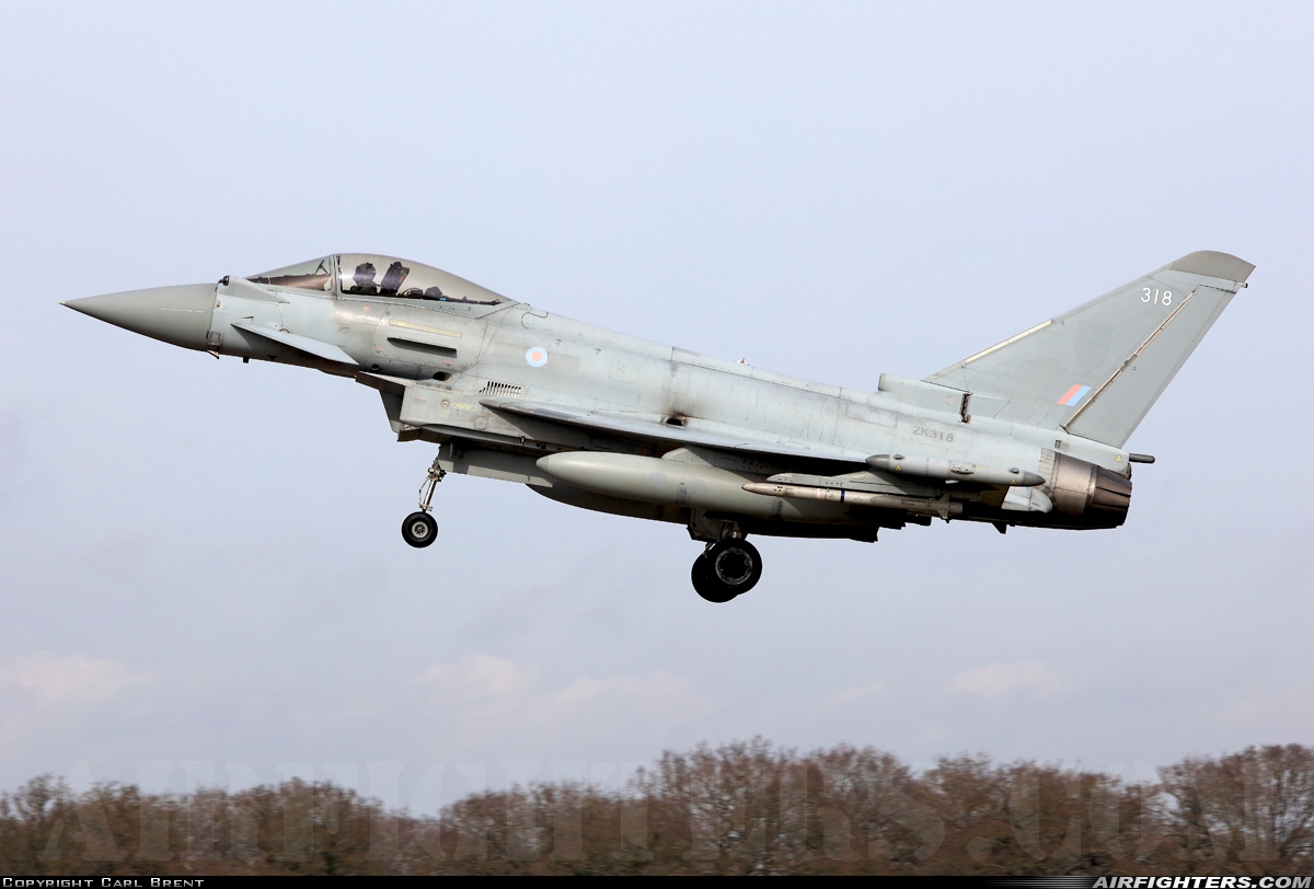 UK - Air Force Eurofighter Typhoon FGR4 ZK318 at Coningsby (EGXC), UK