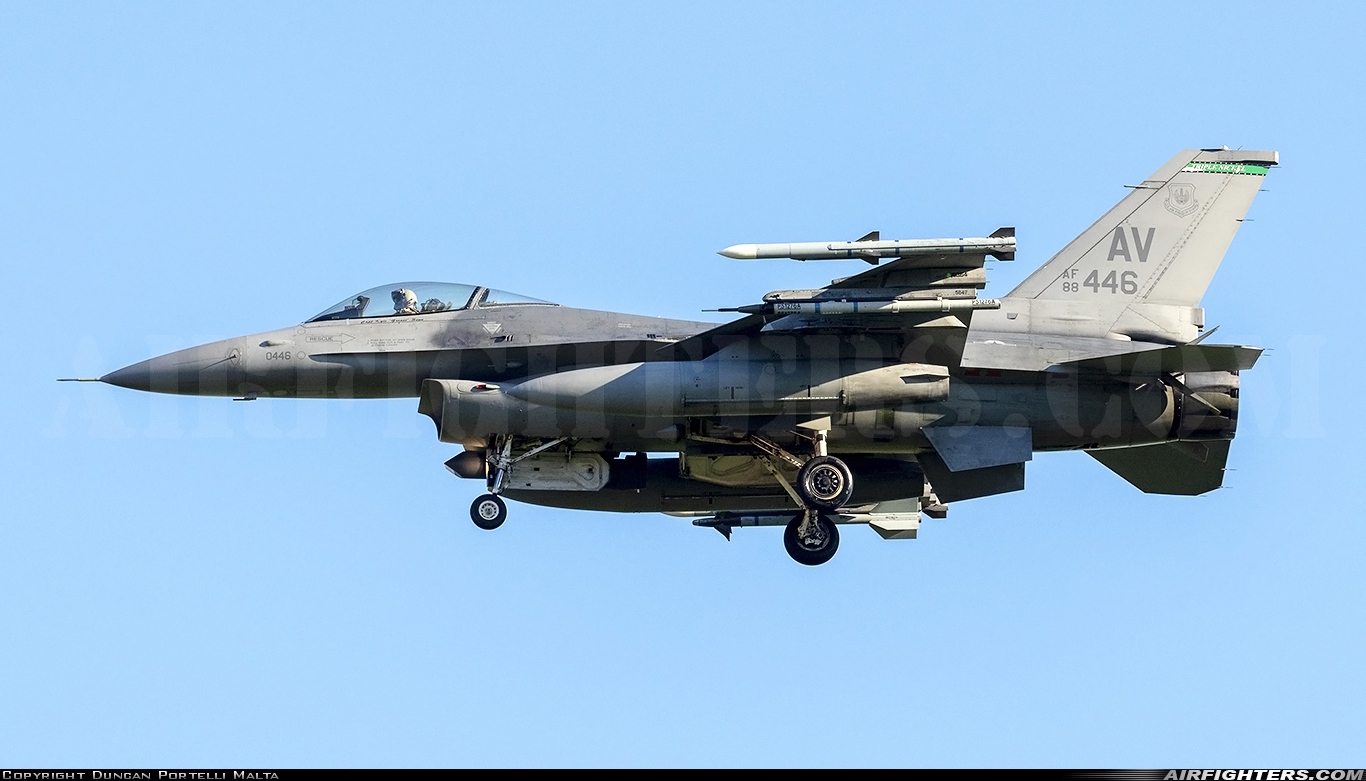 USA - Air Force General Dynamics F-16C Fighting Falcon 88-0466 at Aviano (- Pagliano e Gori) (AVB / LIPA), Italy