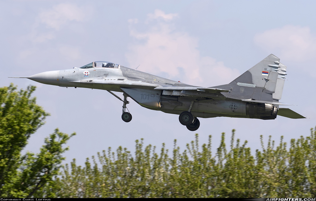 Serbia - Air Force Mikoyan-Gurevich MiG-29A (9.12A) 18101 at Belgrade - Batajnica (BJY / LYBT), Serbia