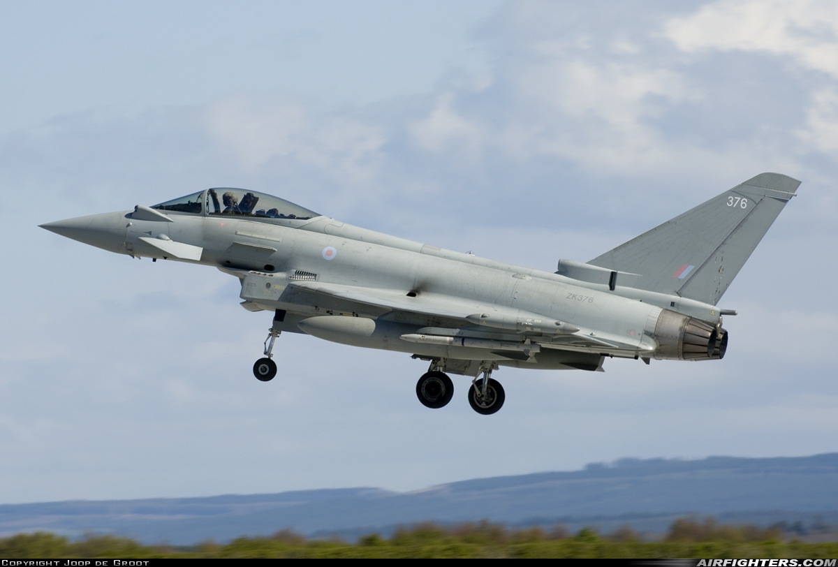 UK - Air Force Eurofighter Typhoon FGR4 ZK376 at Lossiemouth (LMO / EGQS), UK