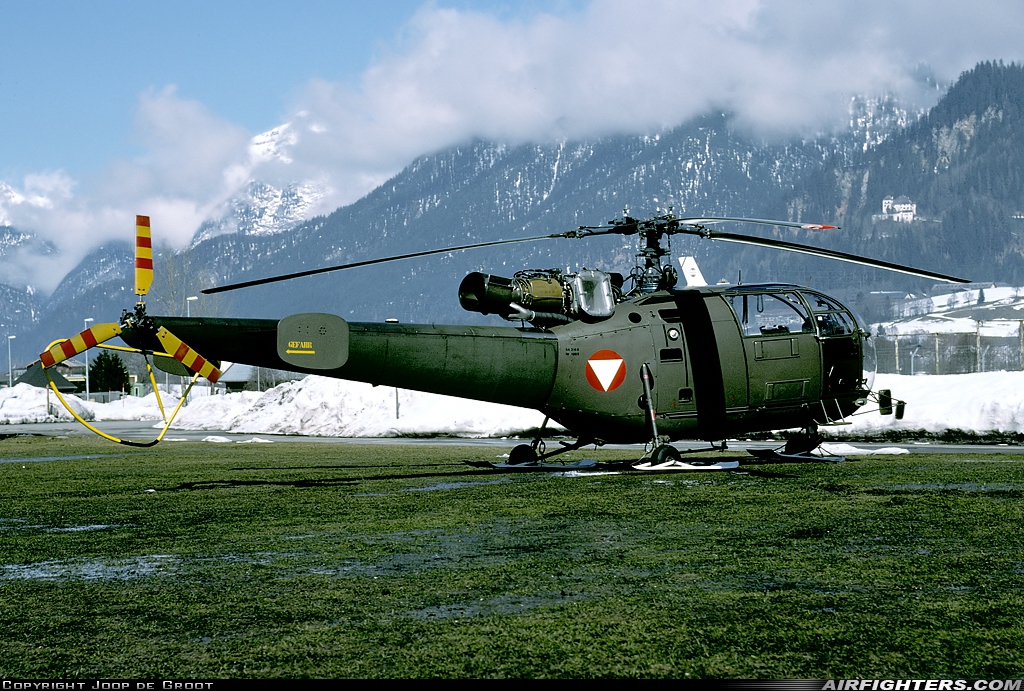 Austria - Air Force Aerospatiale SA-319B Alouette III 3E-KM at Off-Airport - Saalfelden, Austria
