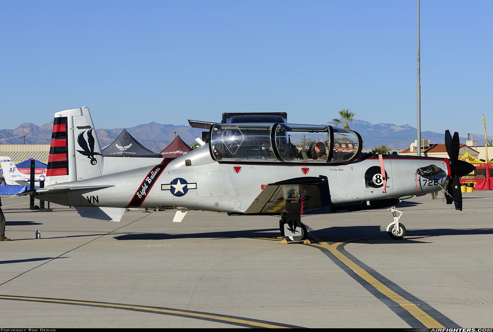 USA - Air Force Raytheon T-6A Texan II 04-3728 at Las Vegas - Nellis AFB (LSV / KLSV), USA