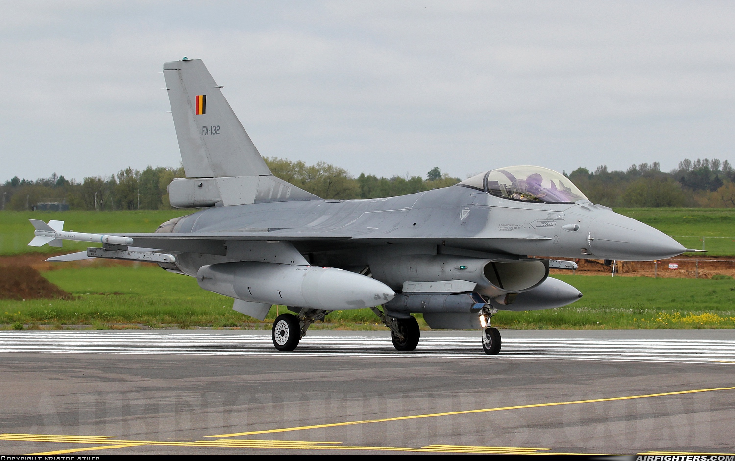 Belgium - Air Force General Dynamics F-16AM Fighting Falcon FA-132 at Florennes (EBFS), Belgium