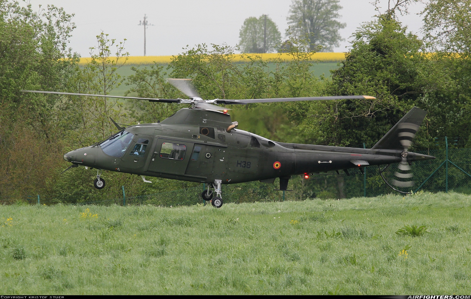 Belgium - Army Agusta A-109HA (A-109BA) H38 at Florennes (EBFS), Belgium