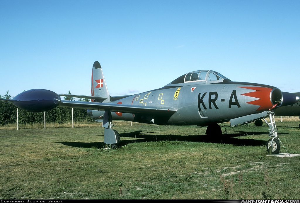 Denmark - Air Force Republic F-84G Thunderjet 51-9966 at Aalborg (AAL / EKYT), Denmark