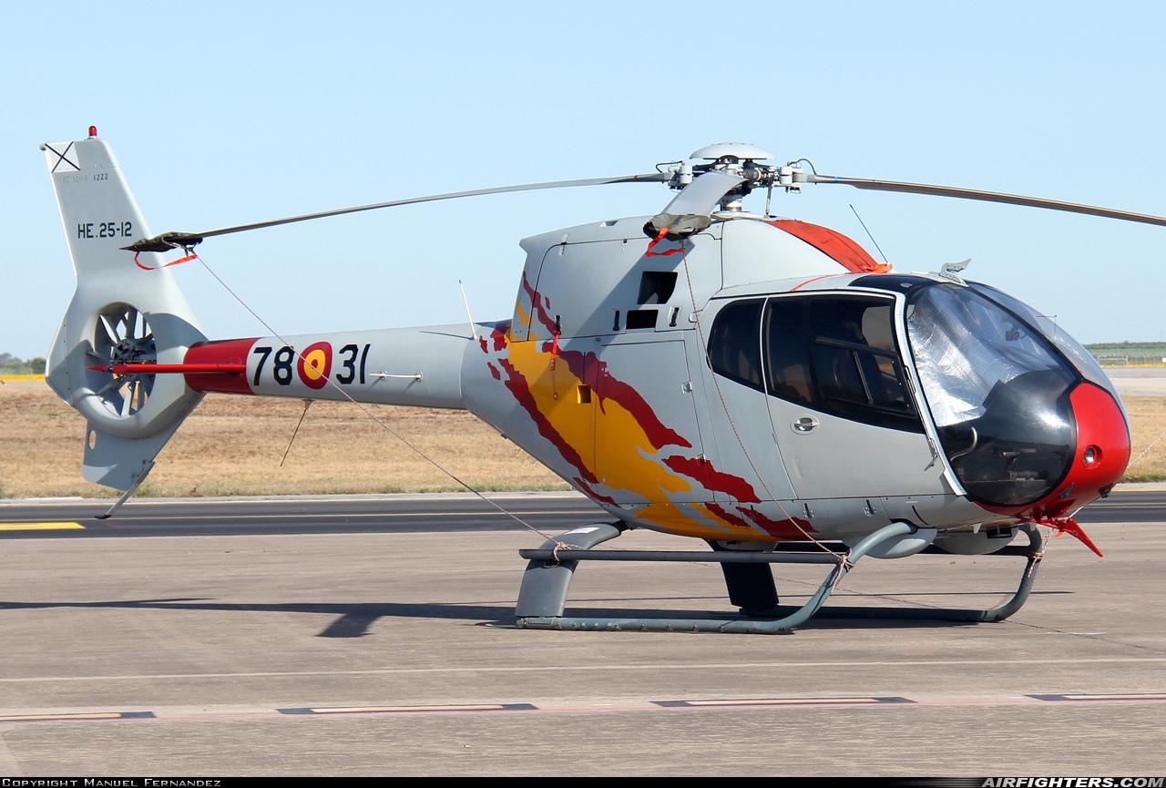 Spain - Air Force Eurocopter EC-120B Colibri HE.25-12 at Seville - Moron de la Frontera (OZP / LEMO), Spain
