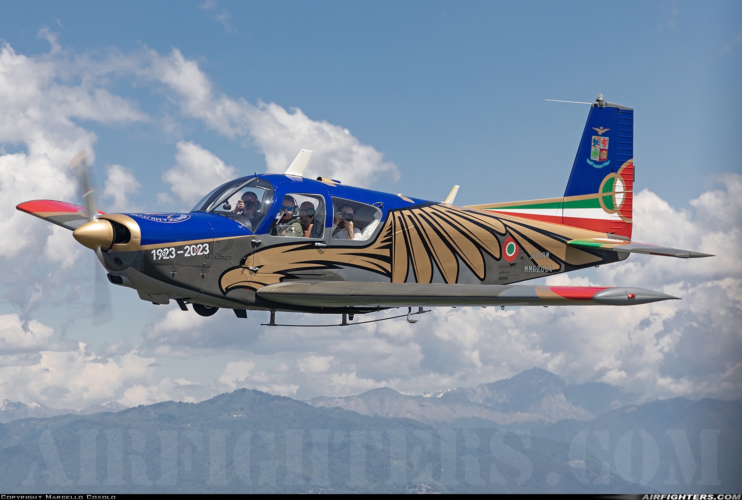 Italy - Air Force SIAI-Marchetti S-208M MM62004 at In Flight, Italy
