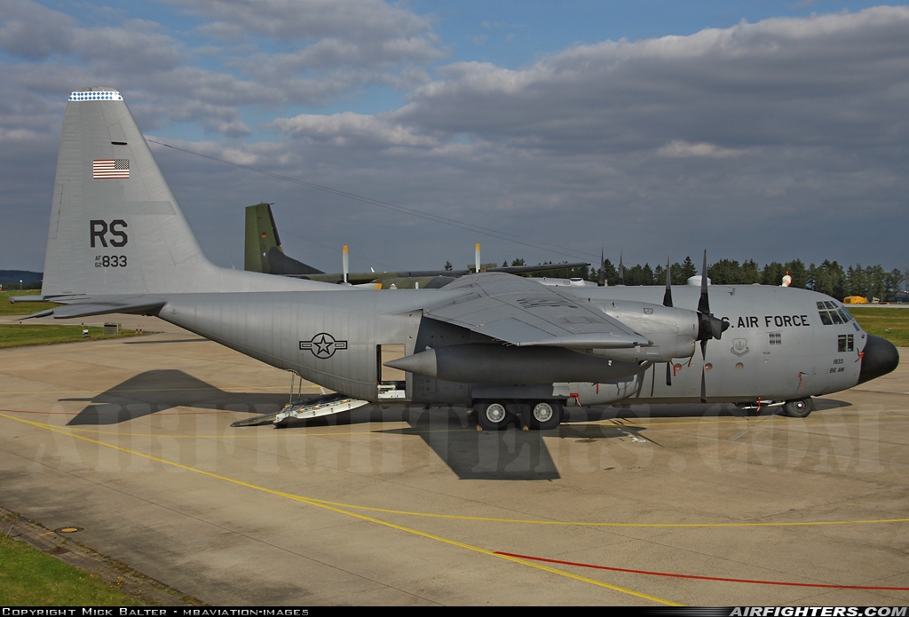 USA - Air Force Lockheed C-130E Hercules (L-382) 62-1833 at Buchel (ETSB), Germany