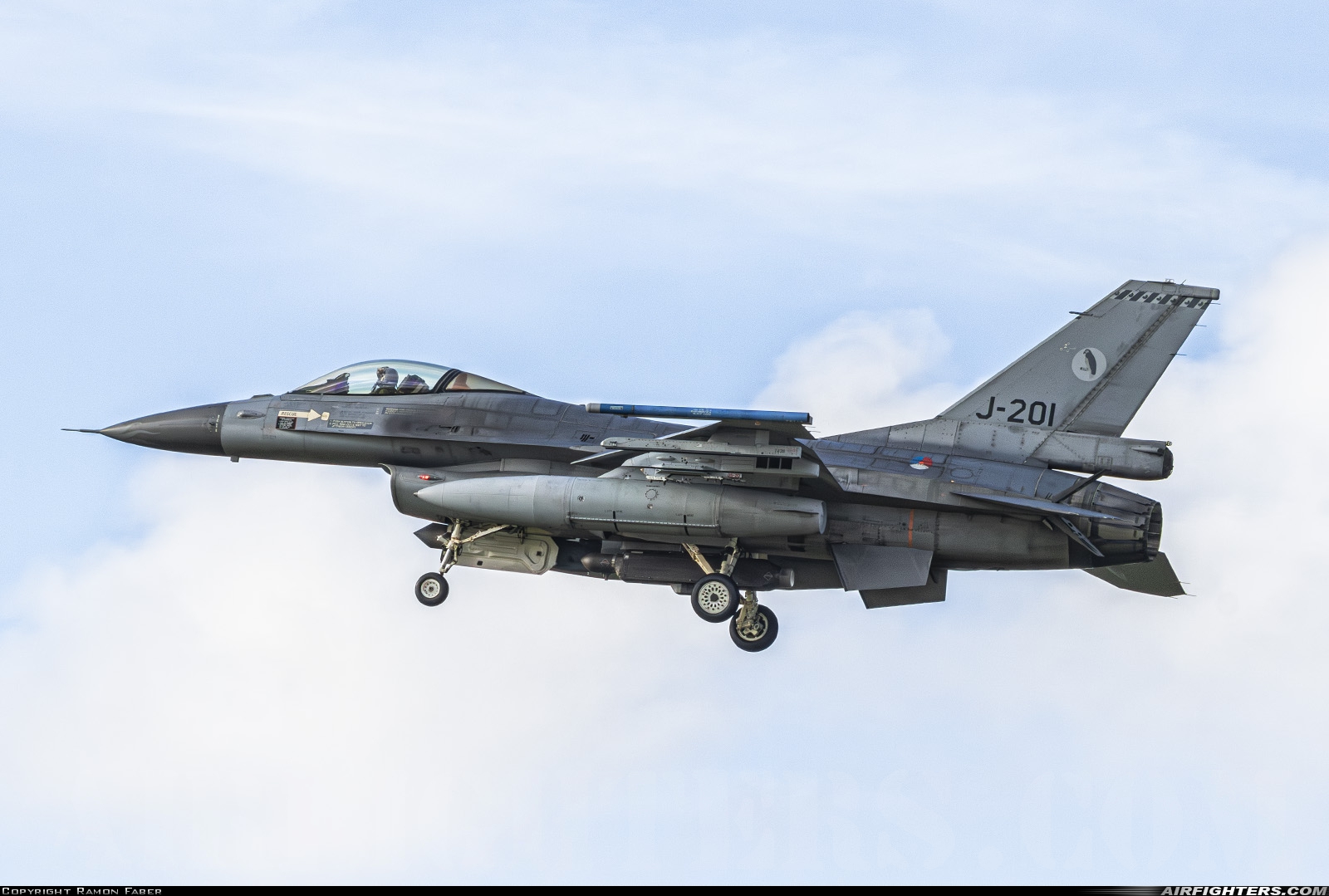 Netherlands - Air Force General Dynamics F-16AM Fighting Falcon J-201 at Leeuwarden (LWR / EHLW), Netherlands