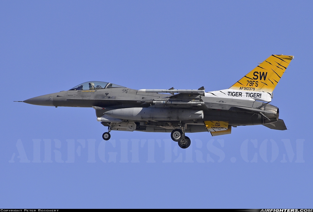 USA - Air Force General Dynamics F-16C Fighting Falcon 91-0379 at Las Vegas - Nellis AFB (LSV / KLSV), USA