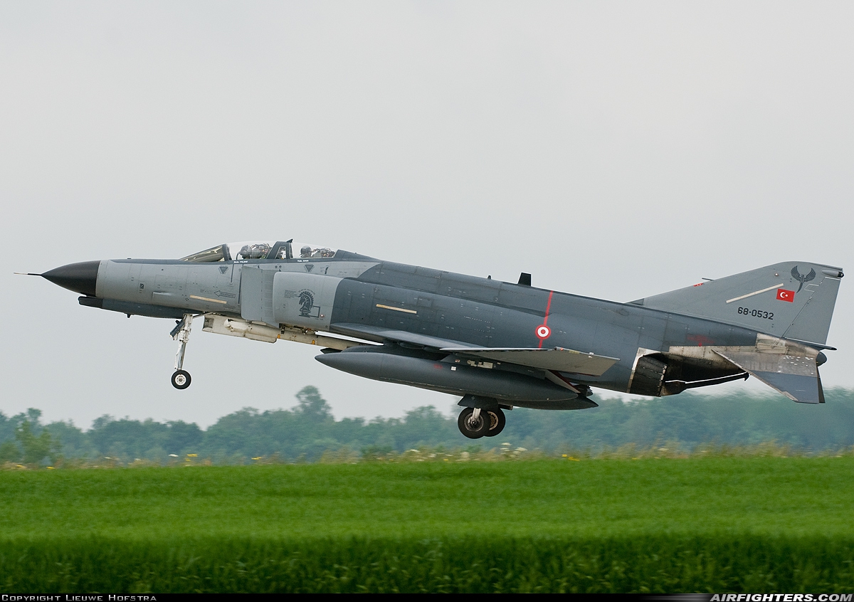 Türkiye - Air Force McDonnell Douglas F-4E Phantom II 68-0532 at Florennes (EBFS), Belgium