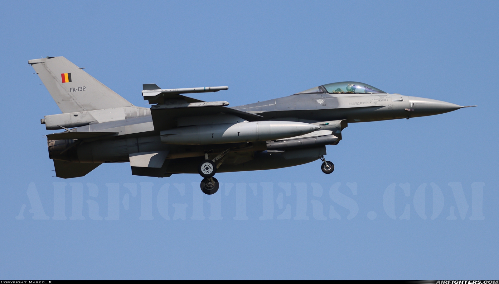 Belgium - Air Force General Dynamics F-16AM Fighting Falcon FA-132 at Kleine Brogel (EBBL), Belgium
