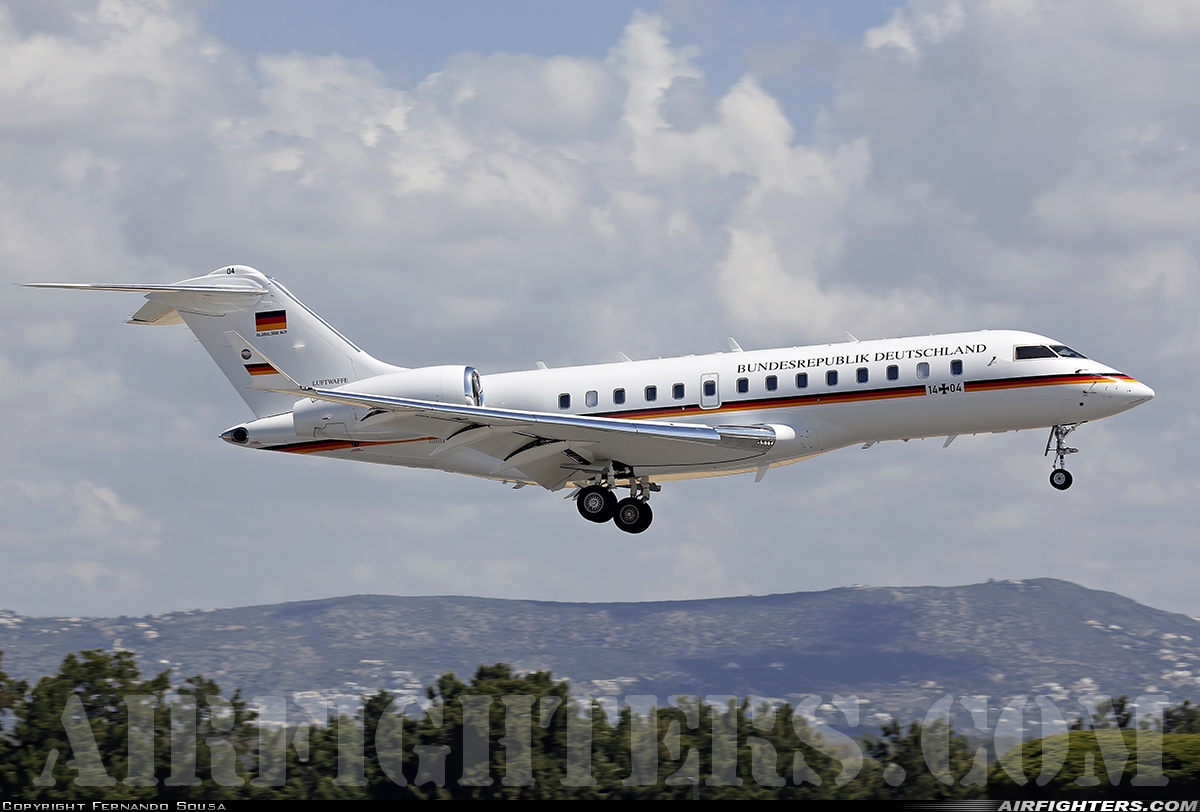 Germany - Air Force Bombardier BD-700-1A11 Global 5000 14+04 at Faro (FAO / LPFR), Portugal