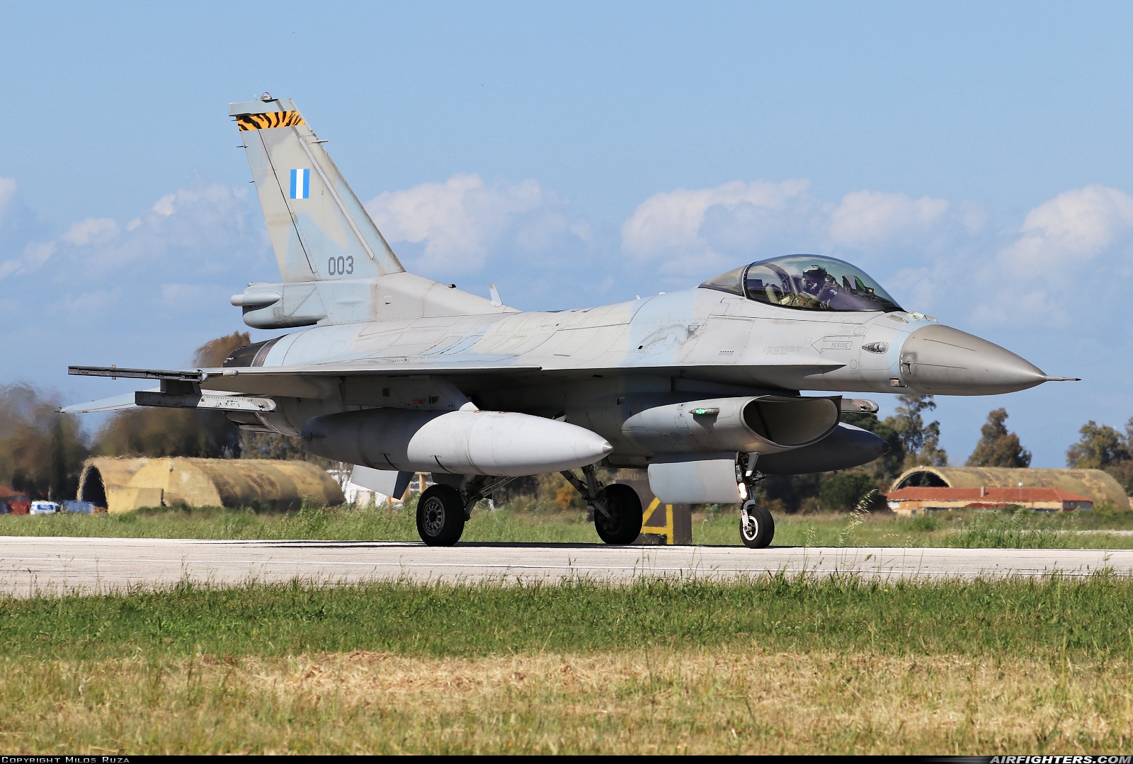 Greece - Air Force General Dynamics F-16C Fighting Falcon 003 at Andravida (Pyrgos -) (PYR / LGAD), Greece