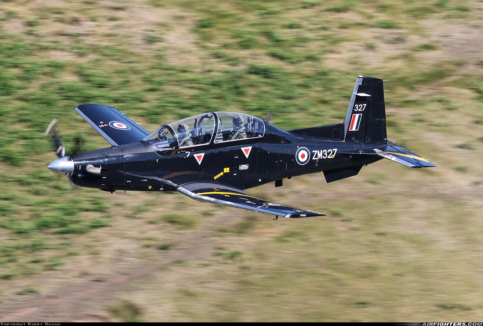 UK - Air Force Raytheon Texan T1 (T-6C) ZM327 at Off-Airport - North Wales, UK
