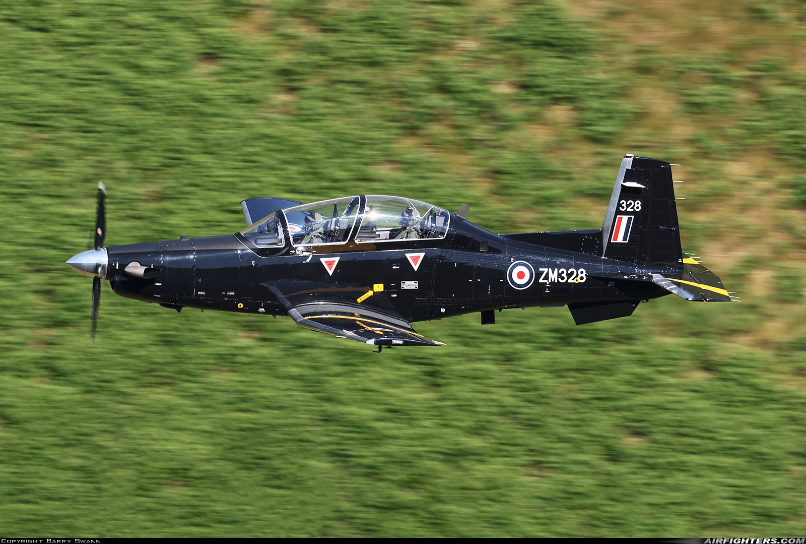 UK - Air Force Raytheon Texan T1 (T-6C) ZM328 at Off-Airport - North Wales, UK
