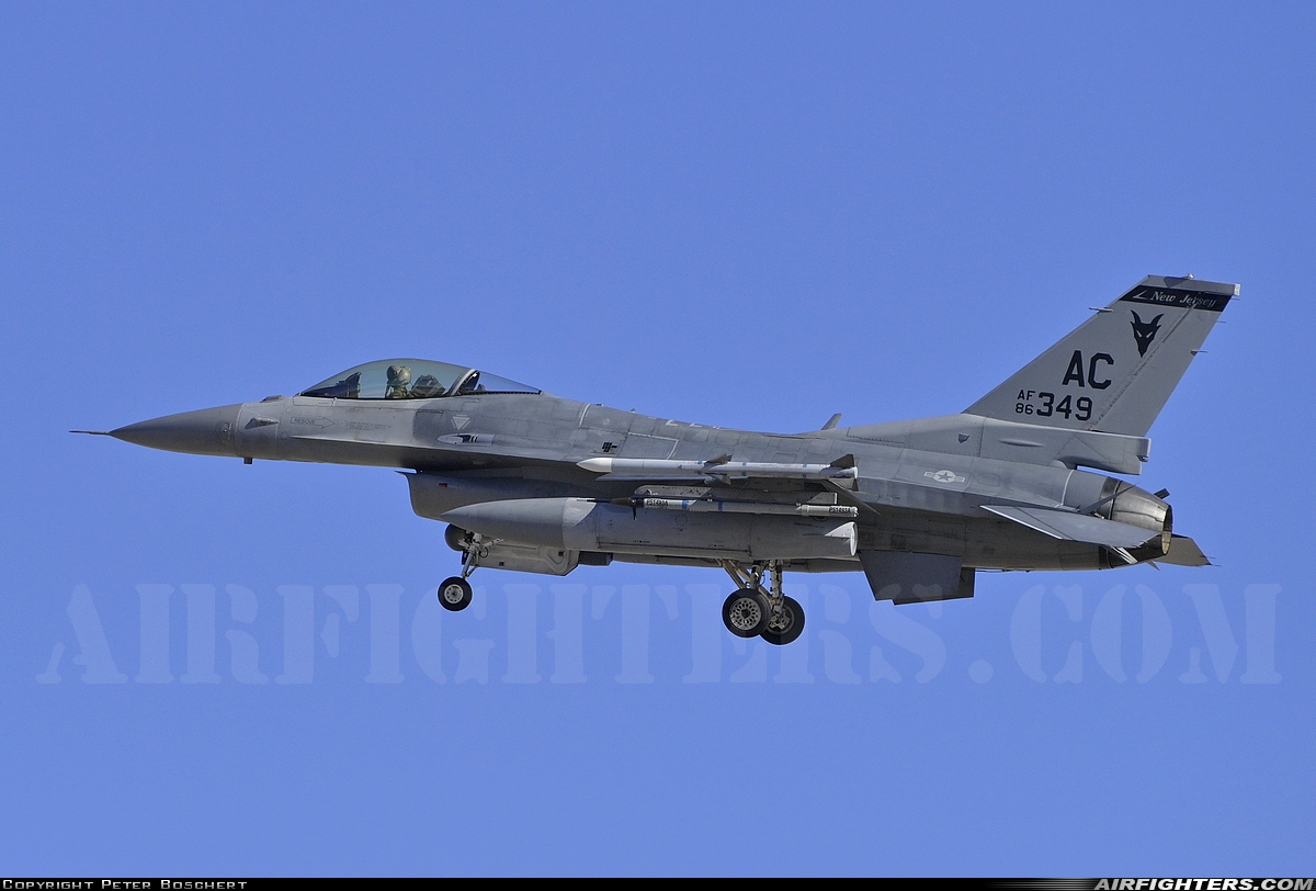 USA - Air Force General Dynamics F-16C Fighting Falcon 86-0349 at Las Vegas - Nellis AFB (LSV / KLSV), USA