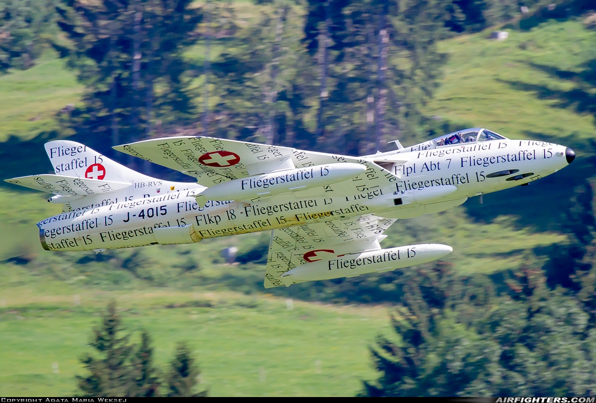 Private - Hunterverein Obersimmental Hawker Hunter F58 HB-RVS at St. Stephan (LSTS), Switzerland