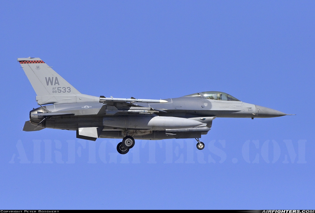 USA - Air Force General Dynamics F-16C Fighting Falcon 88-0533 at Las Vegas - Nellis AFB (LSV / KLSV), USA