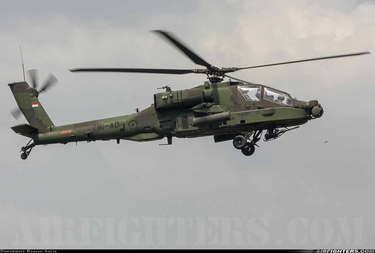 Indonesia - Army Boeing AH-64E Apache Guardian HS-7214 at Jakarta - Pondok Cabe Airport (PCB / WIHP), Indonesia