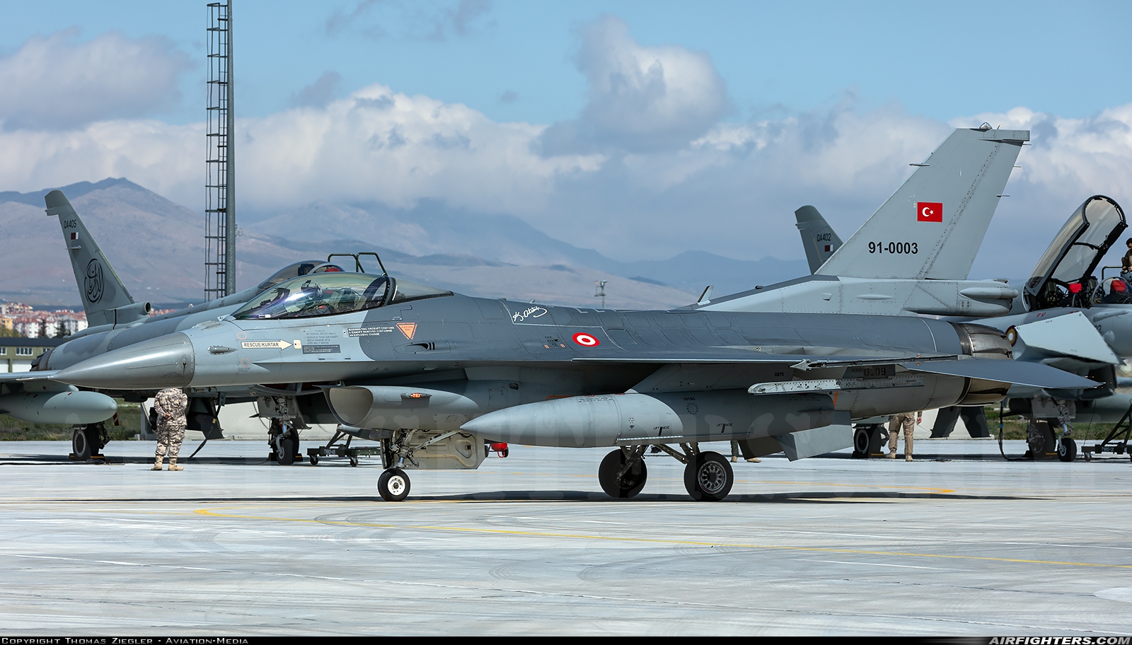 Türkiye - Air Force General Dynamics F-16C Fighting Falcon 91-0003 at Konya (KYA / LTAN), Türkiye