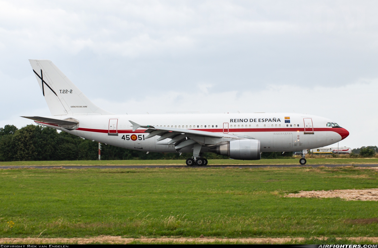 Spain - Air Force Airbus A310-304 T.22-2 at Maastricht / Aachen (- Beek / Zuid Limburg) (MST / EHBK), Netherlands