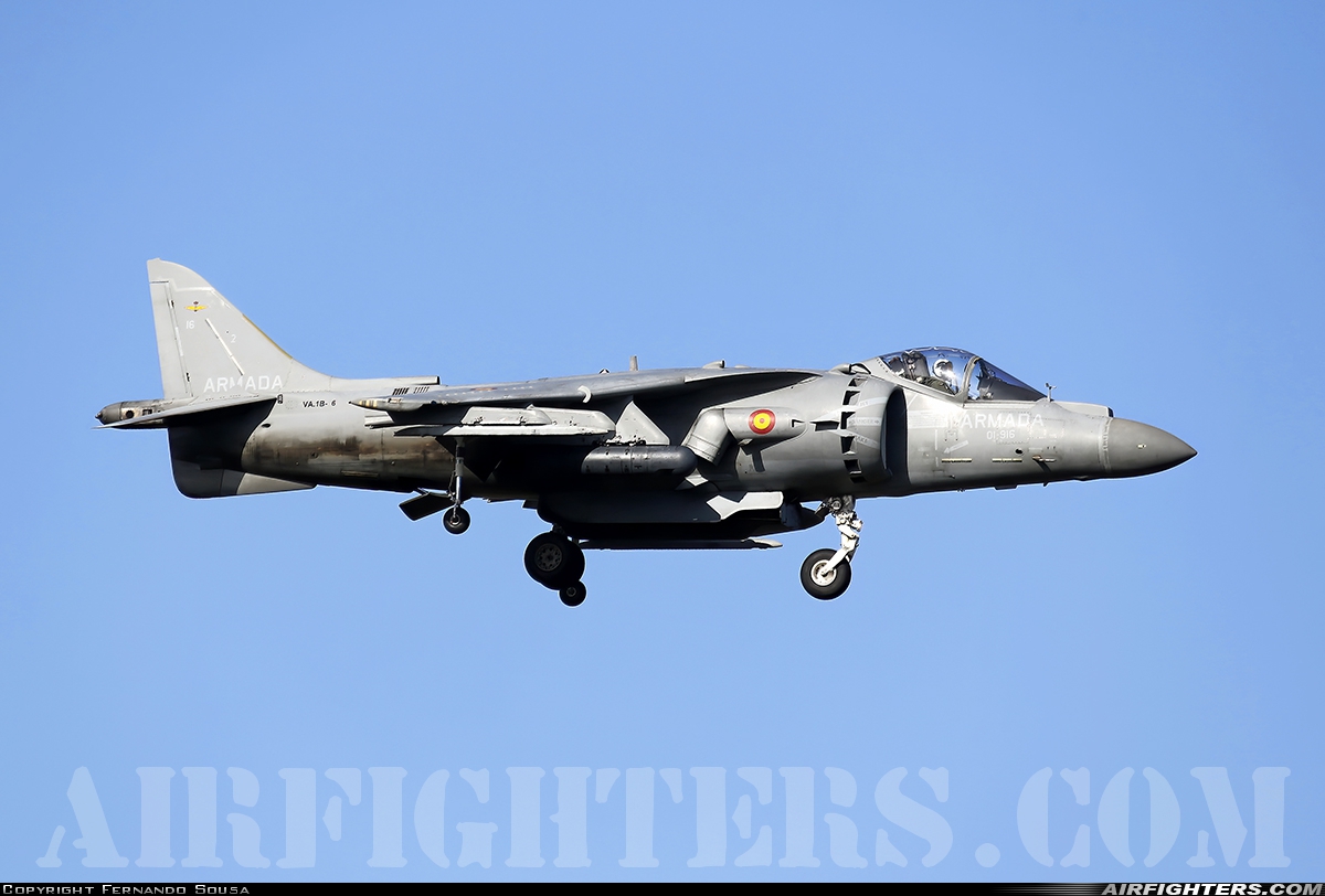Spain - Navy McDonnell Douglas EAV-8B+ Harrier II VA.1B-26 at Cadiz - Rota (LERT), Spain