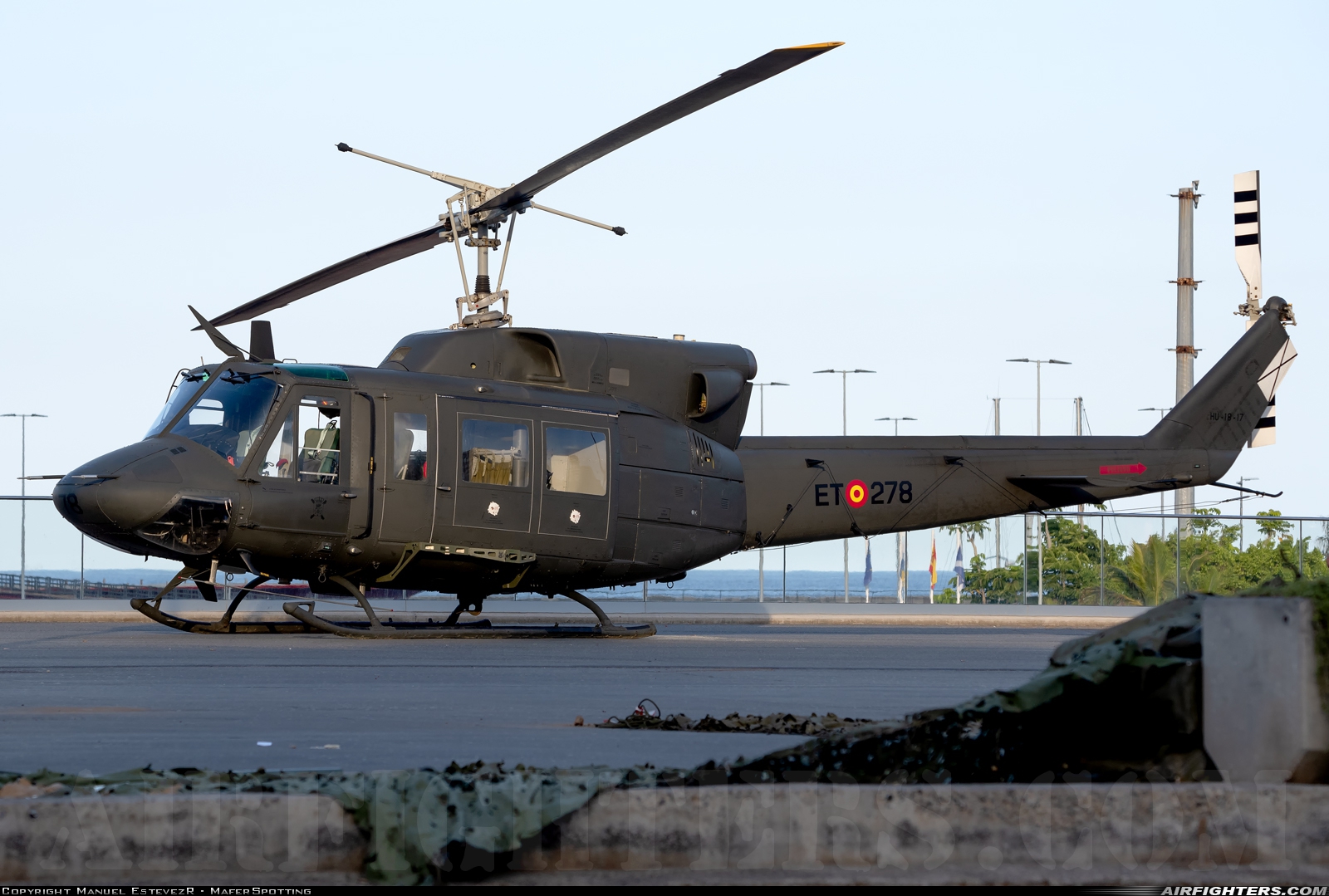 Spain - Army Bell 212 HU.18-17 at Off-Airport - Santa Cruz, Spain