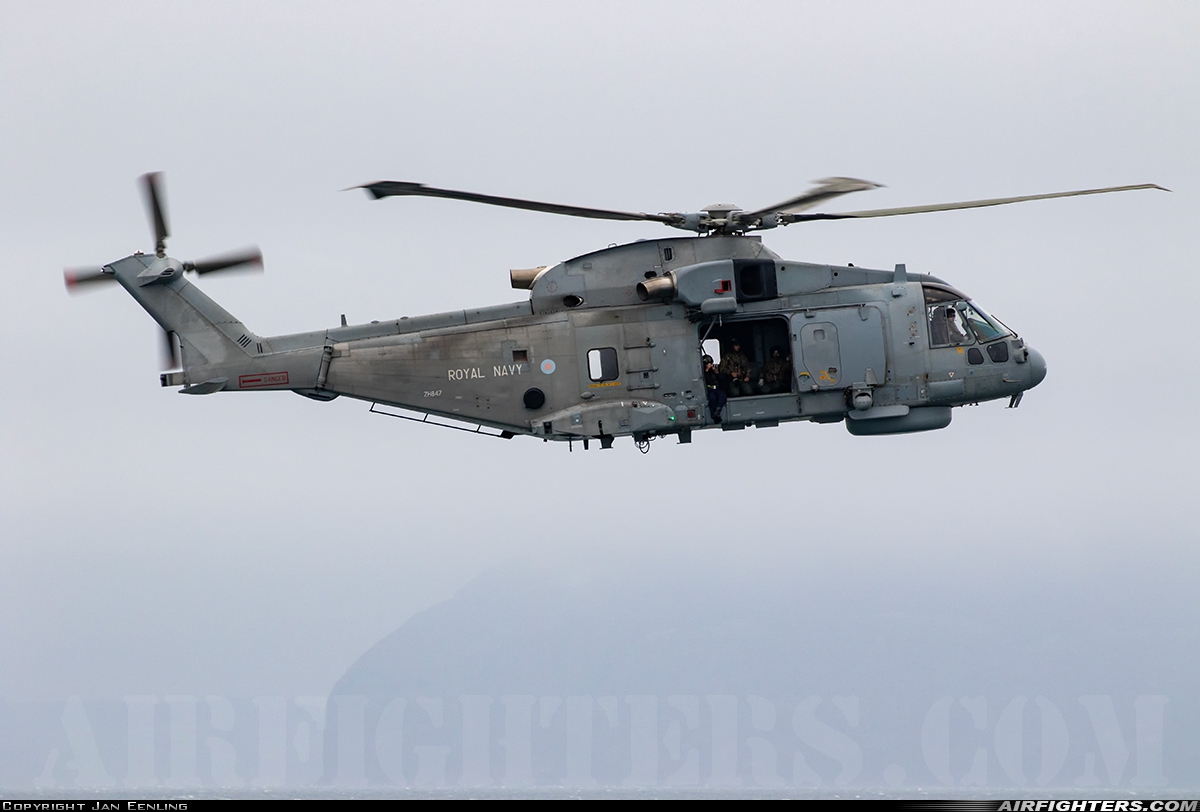UK - Navy AgustaWestland Merlin HM2 (Mk111) ZH847 at Off-Airport - Isle of Arran, UK
