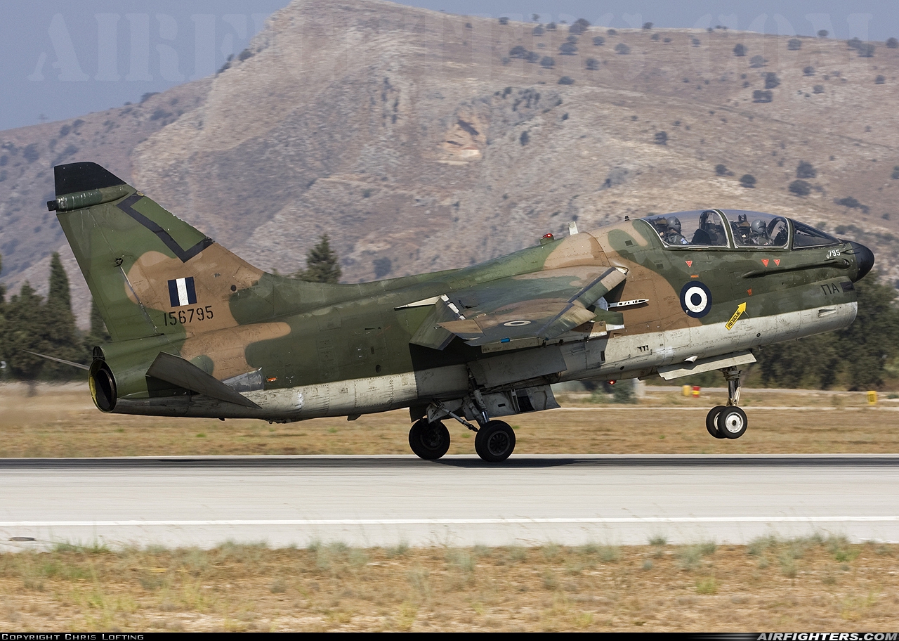 Greece - Air Force LTV Aerospace TA-7C Corsair II 156795 at Araxos (GPA / LGRX), Greece