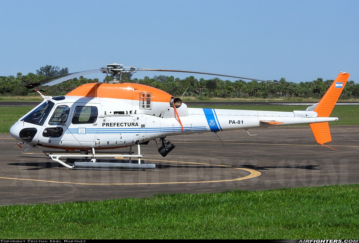 Argentina - Coast Guard Aerospatiale AS-355NP Ecureuil 2 PA-81 at Formosa - El Pucu (FMA / SARF), Argentina