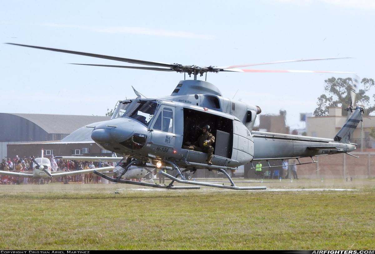 Argentina - Air Force Bell 412EP H-104 at Reconquista (RCQ / SATR), Argentina