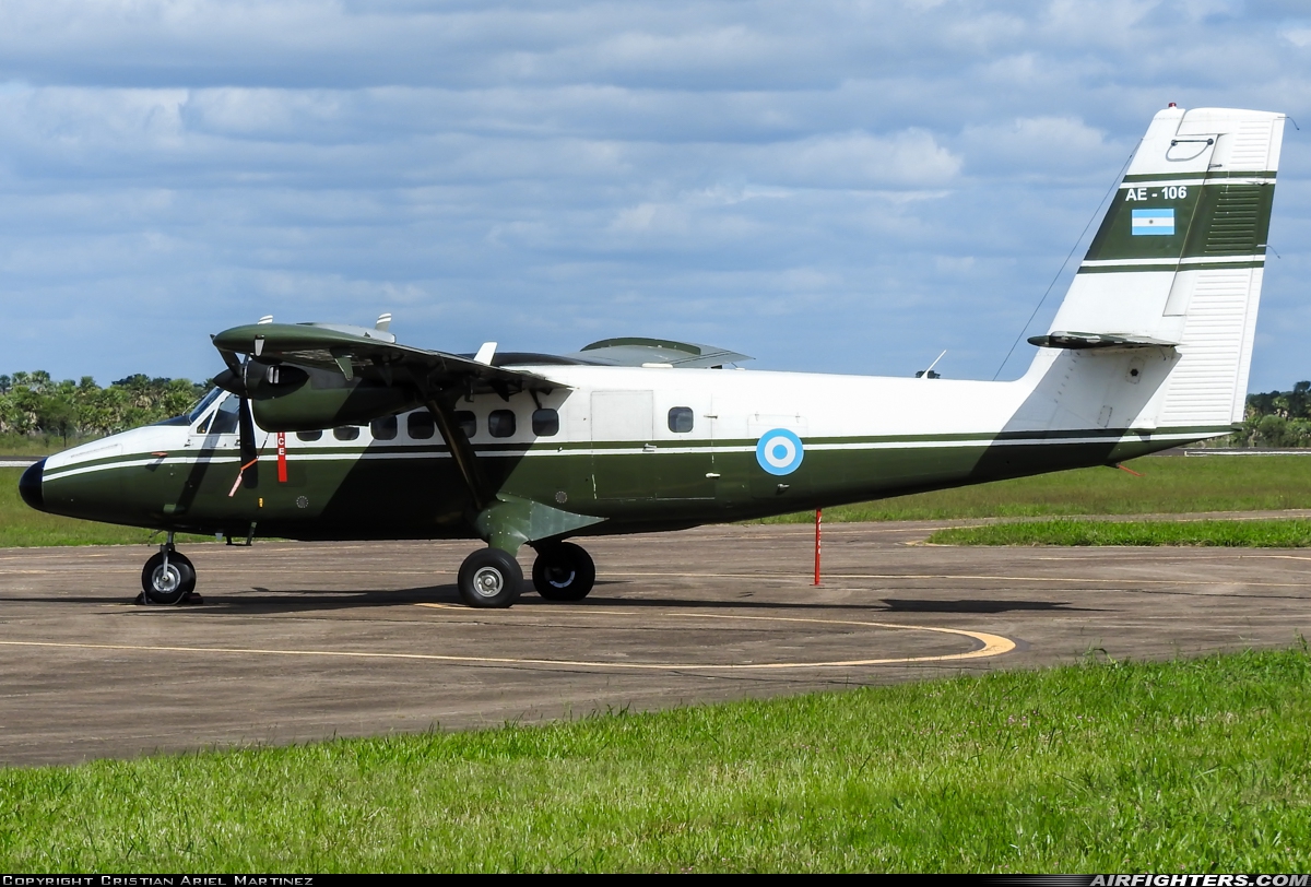 Argentina - Army De Havilland Canada DHC-6-200 Twin Otter AE-106 at Formosa - El Pucu (FMA / SARF), Argentina