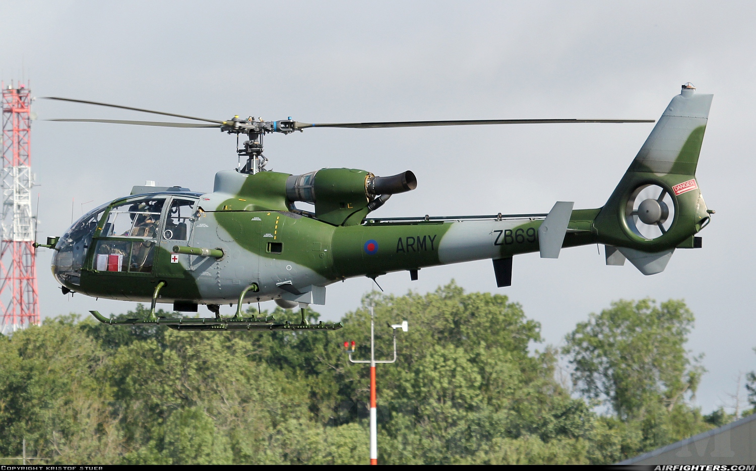 UK - Army Westland SA-341B Gazelle AH1 ZB690 at Fairford (FFD / EGVA), UK