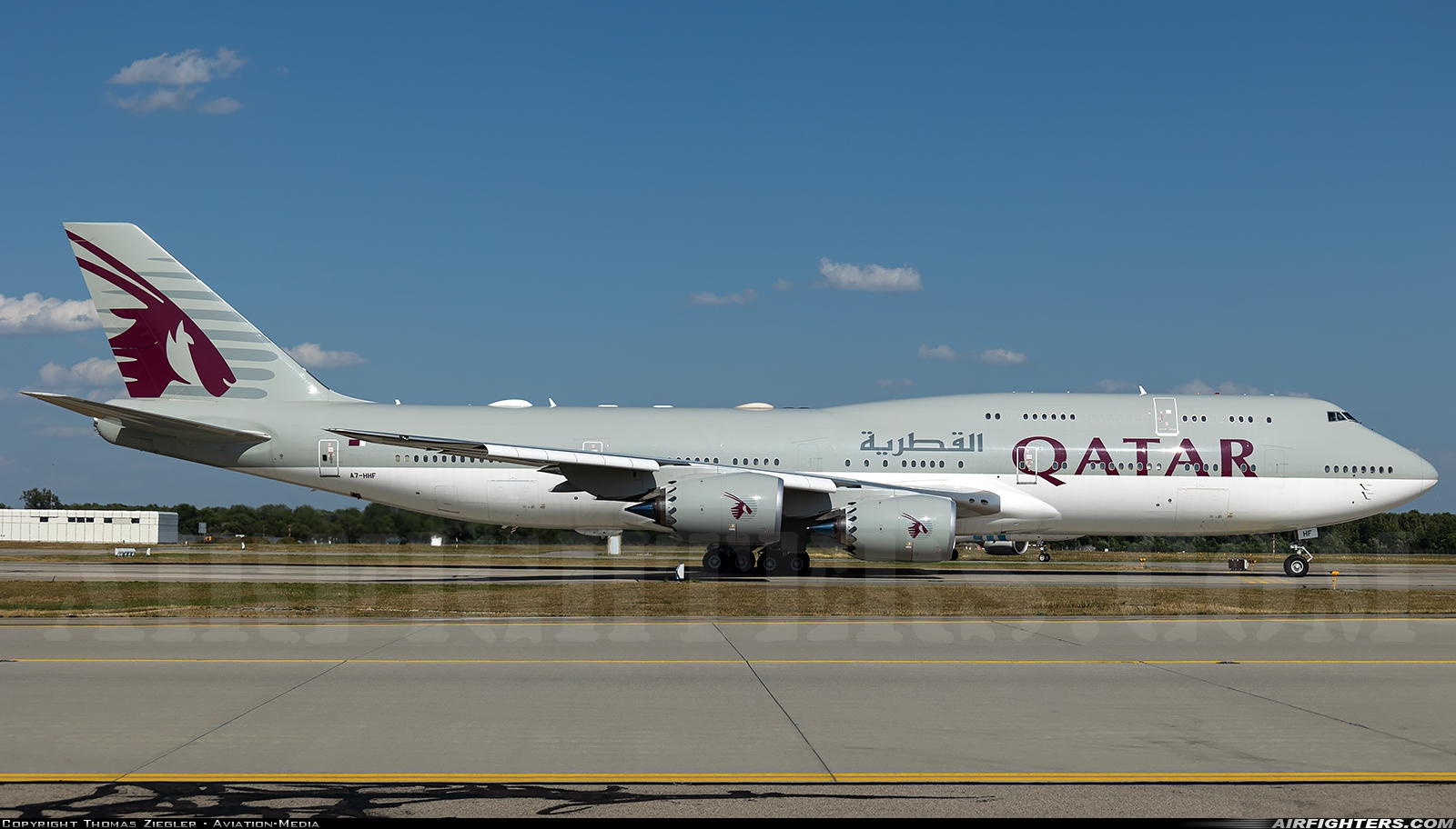 Qatar - Government Boeing 747-8Z5/BBJ A7-HHF at Munich (- Franz Josef Strauss) (MUC / EDDM), Germany