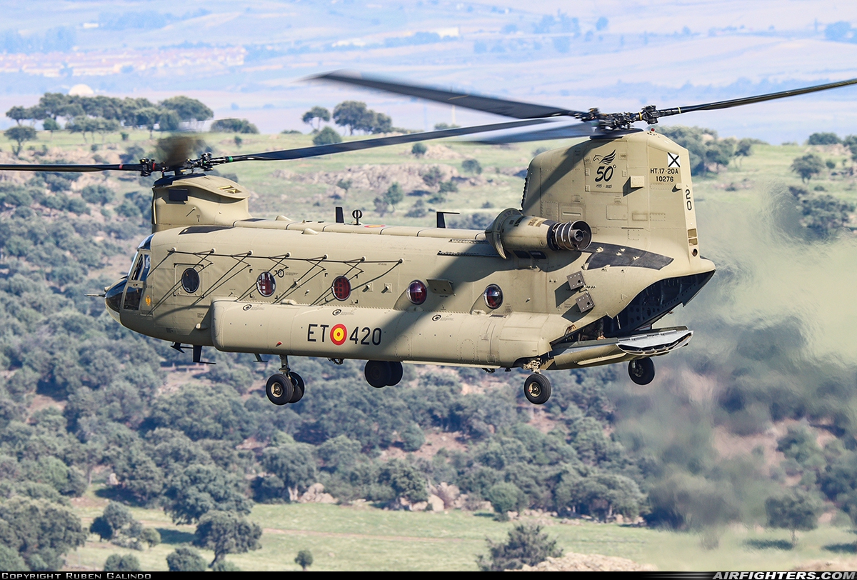 Spain - Army Boeing Vertol CH-47F Chinook HT.17-20A-10276 at Madrid - Colmenar Viejo (LECV), Spain