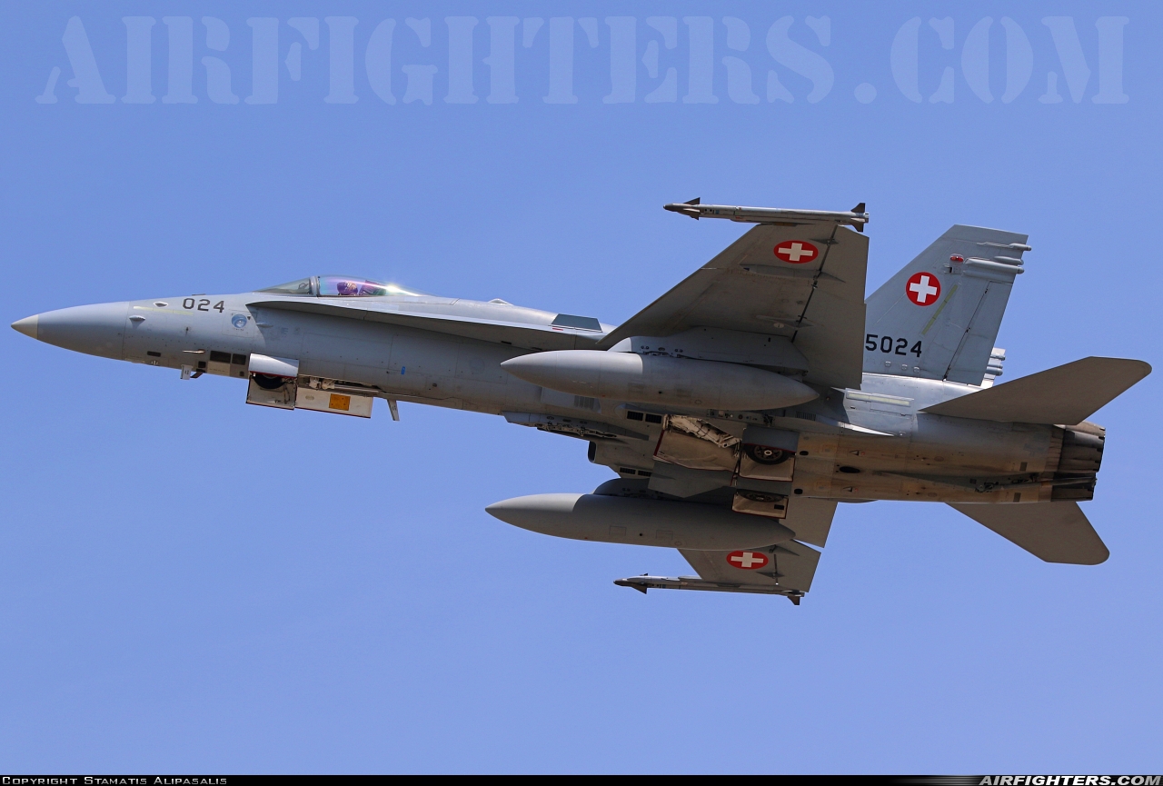 Switzerland - Air Force McDonnell Douglas F/A-18C Hornet J-5024 at Araxos (GPA / LGRX), Greece